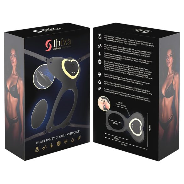 IBIZA - pripínateľný vibrátor na klitoris - čierny