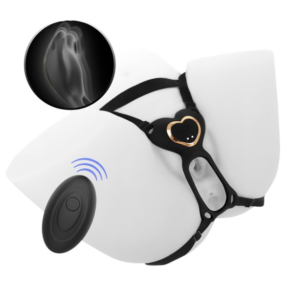 IBIZA - pripínateľný vibrátor na klitoris - čierny