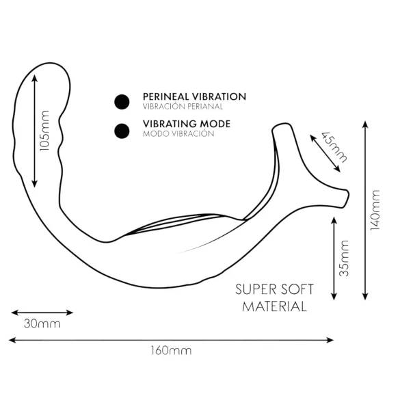 Addicted Toys - anál vibrátor s erekčným krúžkom na penis a semenníky - čierny