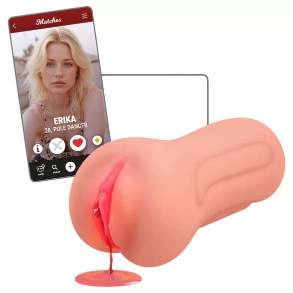 Intense First Time Erica - realistická panna masturbátor - vagína - natur