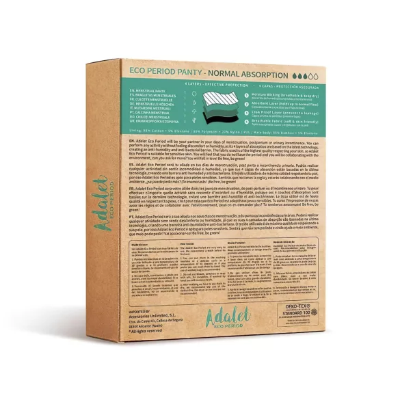 Adalet Flora Normal - menštruačné nohavičky - čierne - L