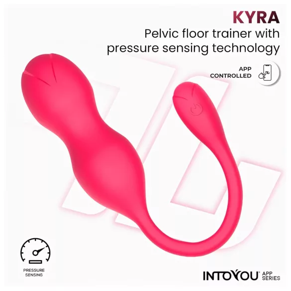 INTOYOU Kyra Pelvic - vibrátor typu venušine guličky ovládaný aplikáciou (ružový)