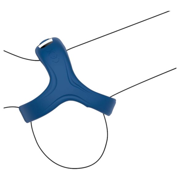 INTOYOU - inteligentný vibračný krúžok na penis a semenníky (modrý)