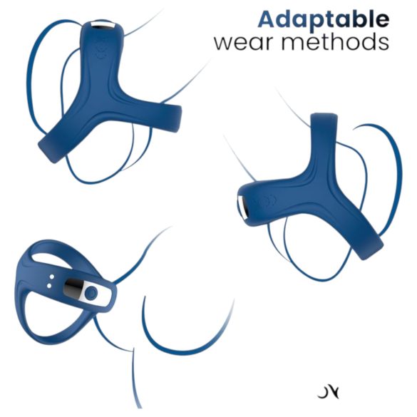 INTOYOU - inteligentný vibračný krúžok na penis a semenníky (modrý)