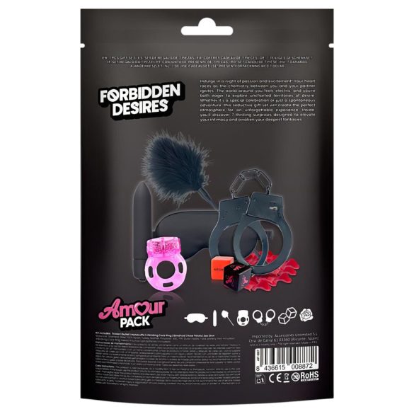 Amour Pack Forbidden Desires - erotická sada pre začiatočníkov s vibrátorom