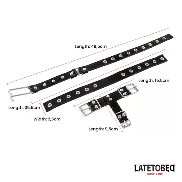 Latetobed - obojok s nosovým hákom - čierny