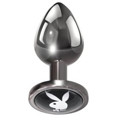 Playboy Tux - análny kolík - malý - strieborný
