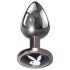 Playboy Tux - análny kolík - malý (strieborný)