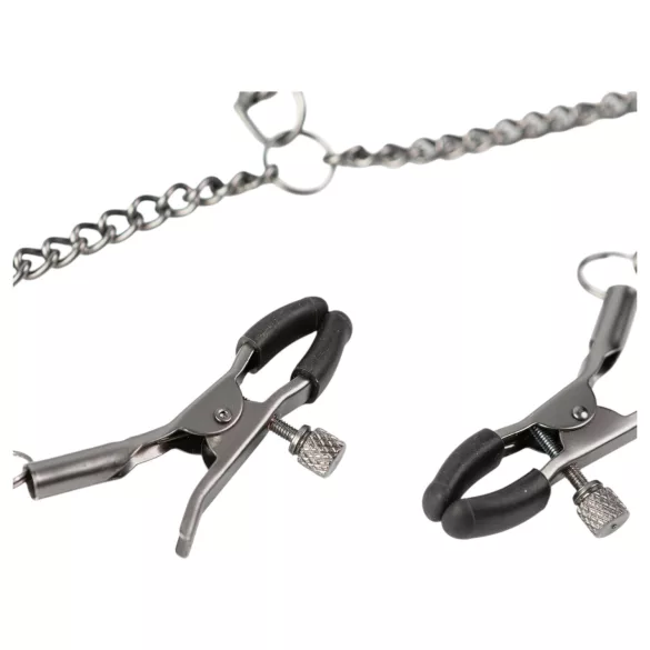 Sei Mio - obojok a svorky na bradavky - čierne