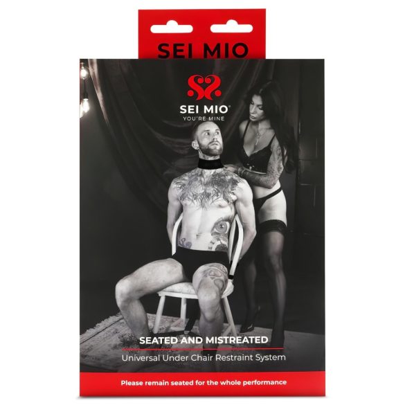 Sei Mio - pútacie popruhy na stoličku - čierne