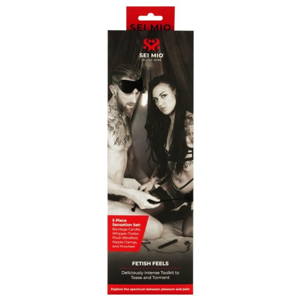 Sei Mio - BDSM súprava 5 dielov - čierna