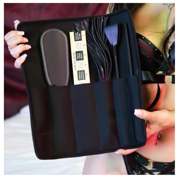 Sei Mio - sada na BDSM tresty - 5 dielov - čierna