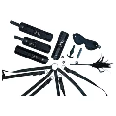   Sei Mio - putá pre pripútanie k posteli - čierna bondage sada