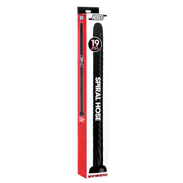 Hladký análne dildo s prísavkou – 19 cm (čierne)
