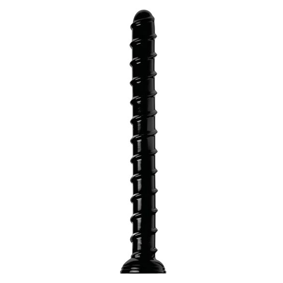 Hosed - análny dildo - špirálový tvar - čierny 18 cm