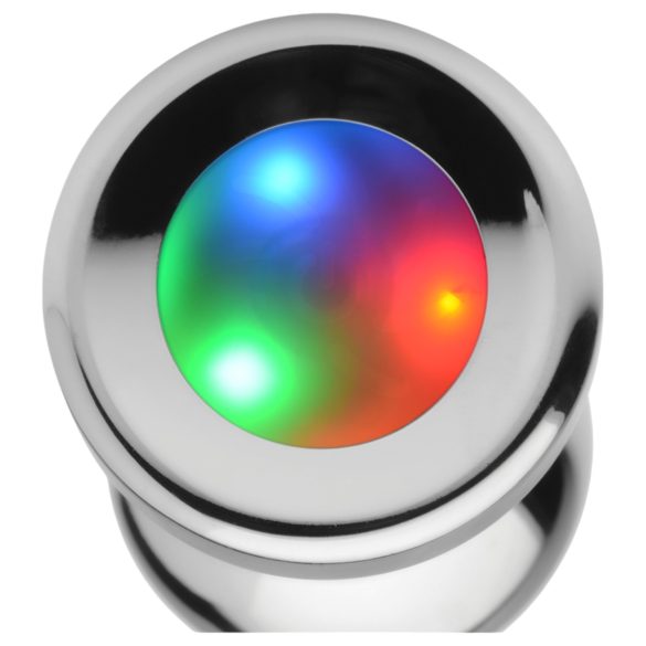 Booty Sparks - análny kolík svietiaci - veľký - strieborný