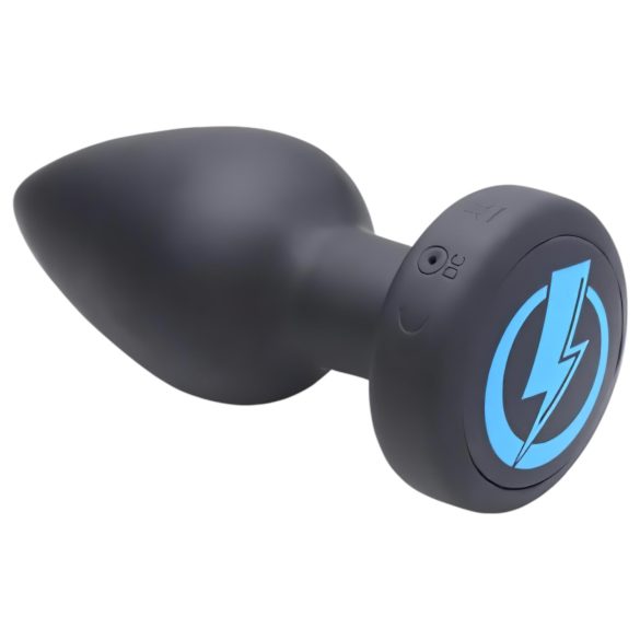 Zeus - rádiový, E-Stim análny vibrátor (čierny)