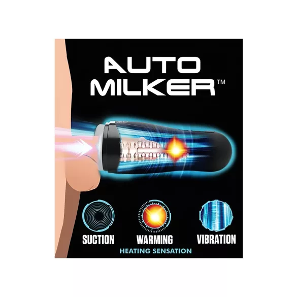 Lovebotz - automatický masturbátor s podtlakom a vibráciami - vodeodolný čierny