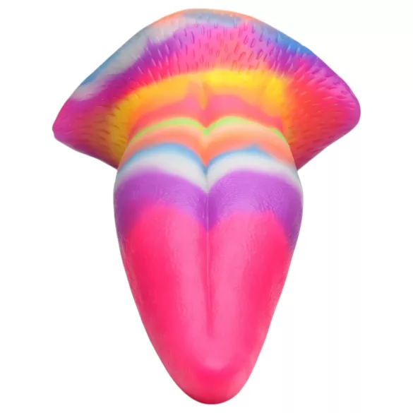 Creature Cocks - dildo s jazykom - svietiaci silikón - 21 cm