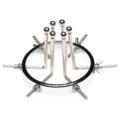   XR Brands Oculus - análne dilatátor - nerezová oceľ - strieborný