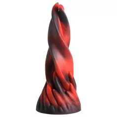   Creature Cocks Hell Kiss - skrutkovaný silikónový dildo - 19 cm - červený