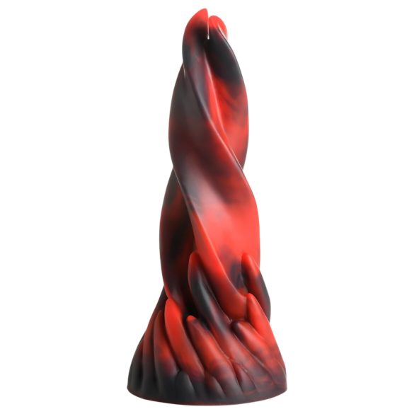 Creature Cocks Hell Kiss - skrútené silikónové dildo - 19cm (červené)