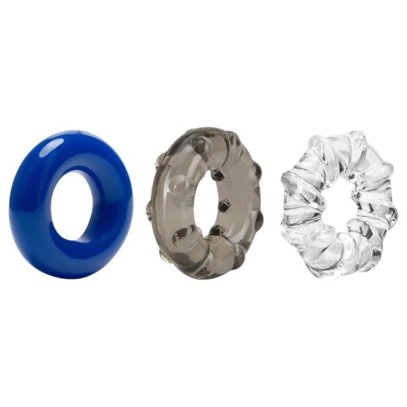 Stay Hard - sada erekčných krúžkov - 3 ks - farebné