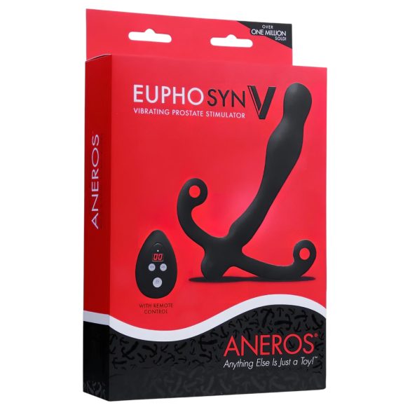 Aneros Eupho Syn V - prostata vibrátor s diaľkovým ovládaním - čierny