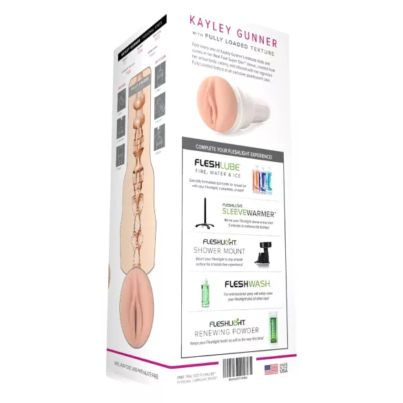 Fleshlight Kayley Gunner - realistická vagína - prírodná farba