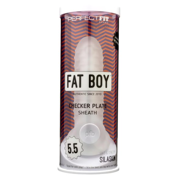 Fat Boy Checker Box - návlek na penis (15 cm) - biely