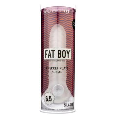 Fat Boy Checker Box - návlek na penis - 17 cm - biely