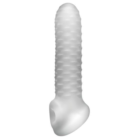 Fat Boy Checker Box - návlek na penis - 17 cm - biely