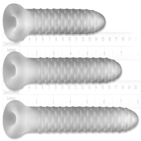 Fat Boy Checker Box - návlek na penis - 19 cm - biely