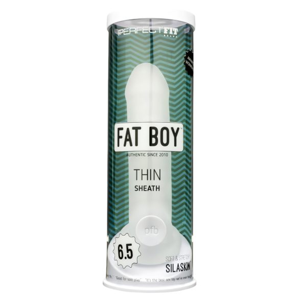 Fat Boy Thin - návlek na penis - tenký - biely 17 cm
