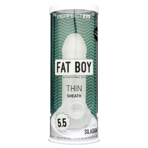Fat Boy Thin - návlek na penis - tenký - biely 15 cm