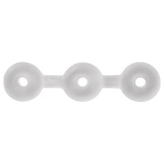 Perfect Fit Triple - erekčný krúžok sada - biely