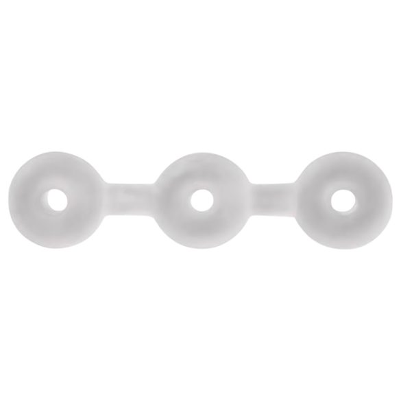 Perfect Fit Triple - erekčný krúžok sada - biely