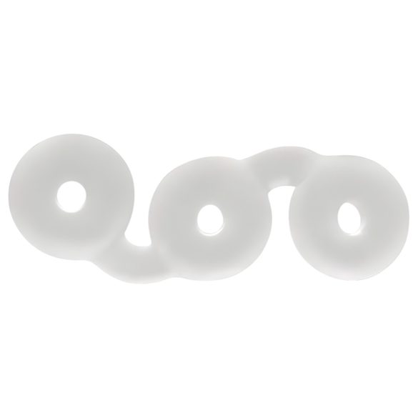 Perfect Fit Triple - erekčný krúžok sada - biely