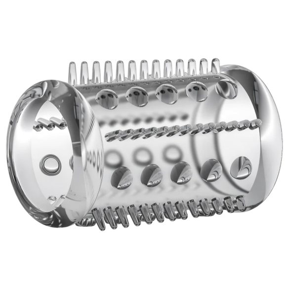 Stay Hard - erekčný krúžok s tŕňmi - transparentný