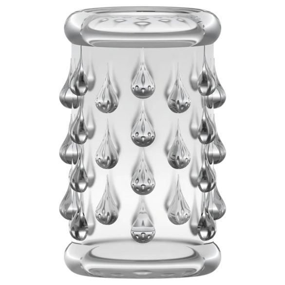 Stay Hard - erekčný krúžok s guľôčkami - priehľadný