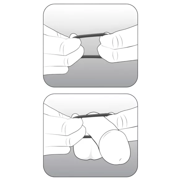 Stay Hard - erekčný krúžok set - čierna