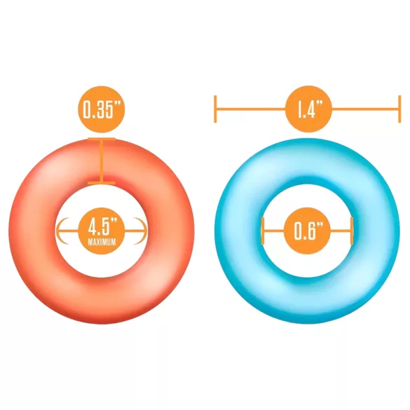 King of the Ring - erekčný krúžok set - farebné - 6 ks