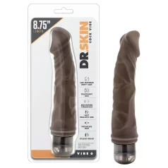 Dr. Skin Vibe No.6 - realistický vibrátor - hnedý