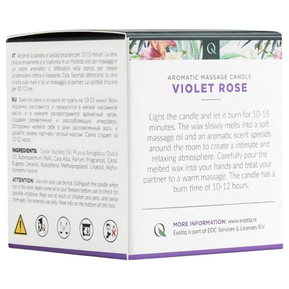Exotiq Violet Rose - masážna sviečka - 60 g
