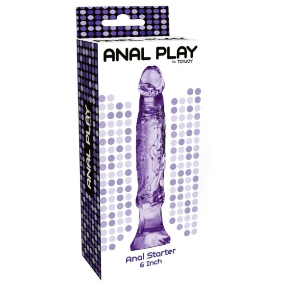 Toyjoy - análny dildó pre začiatočníkov - realistický - 16 cm - fialový
