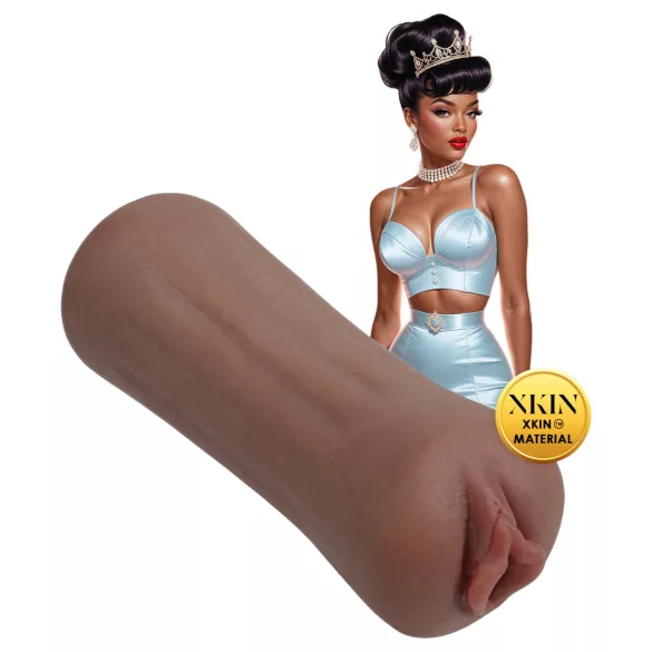 XKIN Beauty Queen Lulu - realistická umelá vagína masturbátor (tmavý naturál)