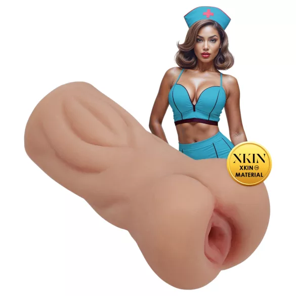 XKIN Naughty Nurse Trixie - realistická umelá vagína masturbátor (prírodná farba)
