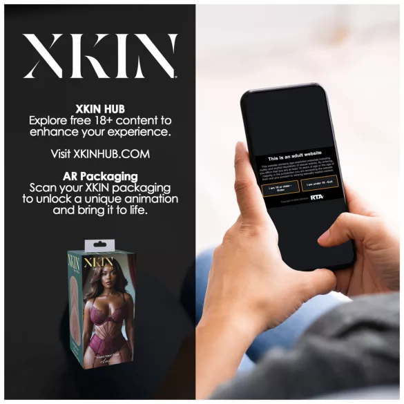 XKIN Next Door Amani - realistická umelá vagína masturbátor (tmavá naturálna)