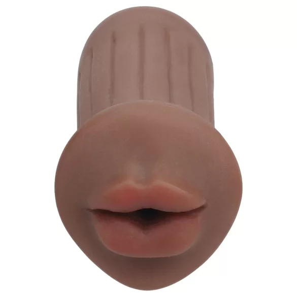 XKIN - umelá ústa masturbátor - S (tmavá prirodzená farba)