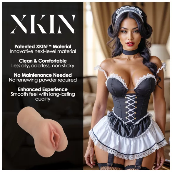 XKIN Maid Lacey - realistická umelá vagína masturbátor (prírodná)
